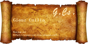 Giesz Csilla névjegykártya